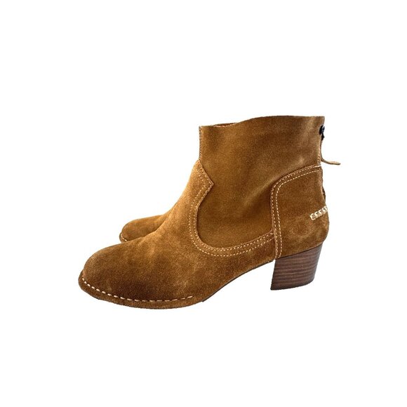 UGG Bandara Brown Suede Ankle Boot 9.5 Cozy Chic Cottagecore Rustic Chic Scuff - Picture 9 of 16